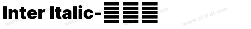 Inter ltalic字体转换